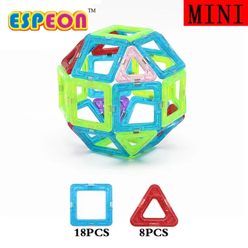 26 шт. мини светящиеся кирпичи мяч обучающая Магнитная дизайнерская игрушка DIY строительные блоки Развивающие Кирпичи игрушки для детей - Цвет: Многоцветный