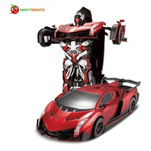 Free Shipping Luxury Sports Car Models Deformation Robot Transformation Remote Control RC Car Toys for Kids