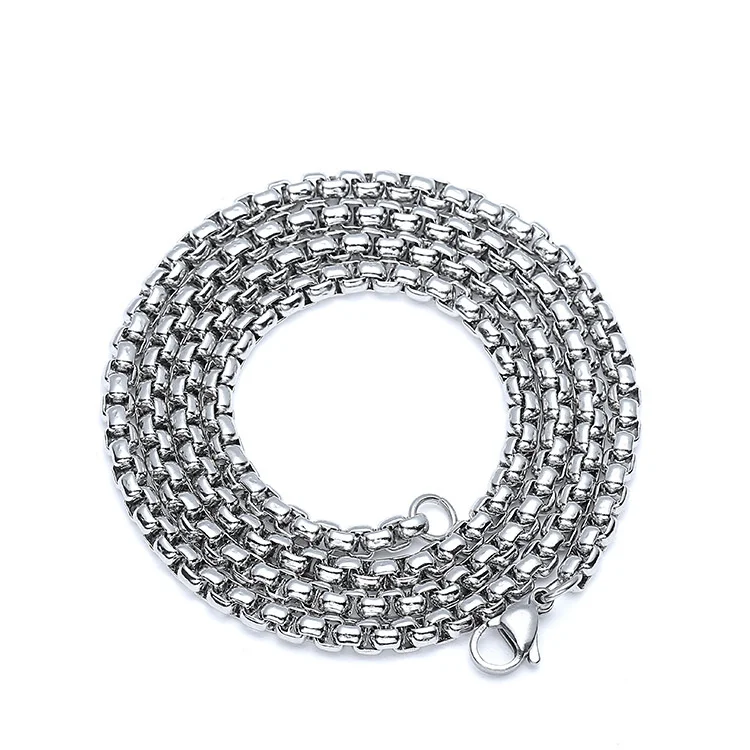 Never Fade 316 Stainless Steel Popcorn Chain Men Necklace Jewelry Man