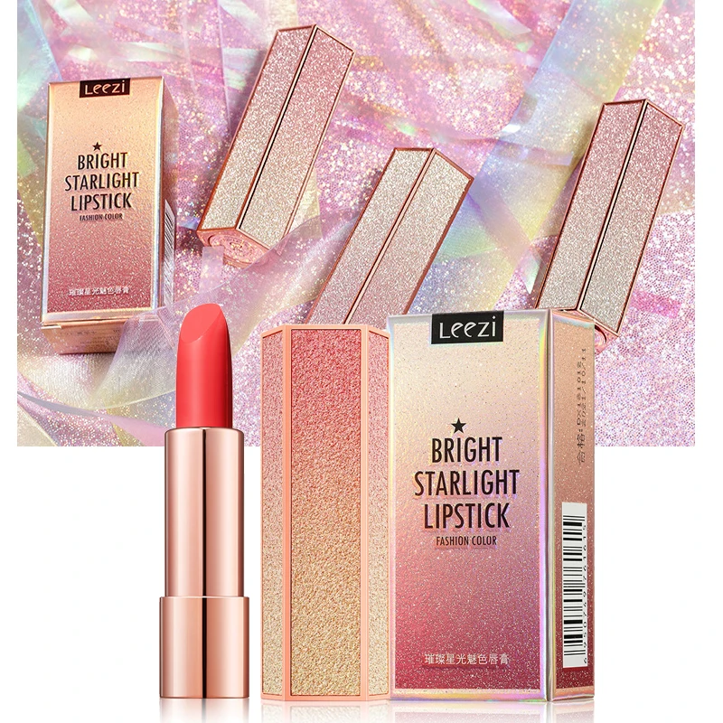 

8COLOUR Professional Lipstick Waterproof Shimmer Long Lasting Pigment Nude Pink Mermaid Shimmer Lipstick Luxury Makeup Cosmetic