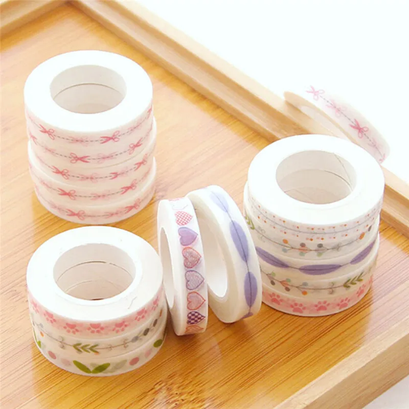 

1 Roll DIY Diary Masking Tape Slim Series Washi Tape Children Decoration Masking Tape Stationery Scrapbooking Tools