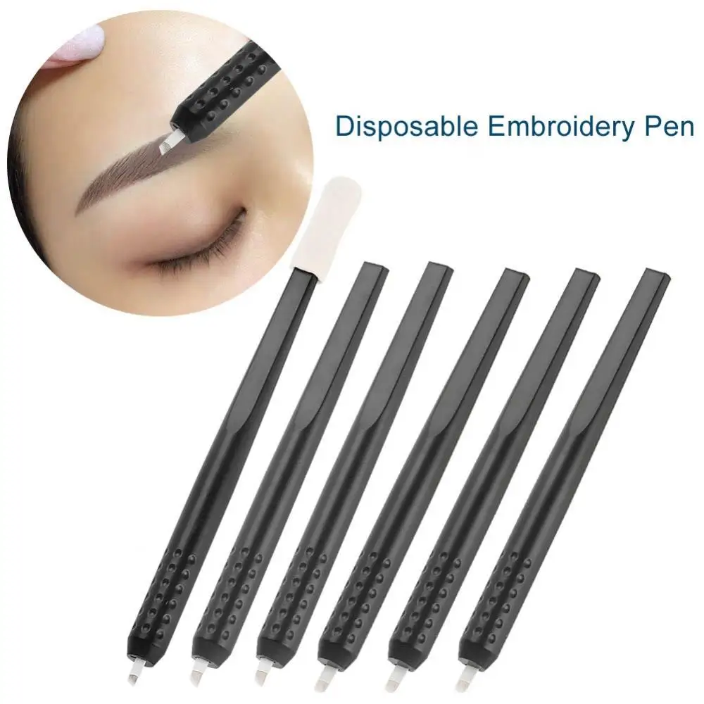 

Microblading Manual Disposable Tattoo Pen With Needles Eyebrow Tattoo Permanent Makeup 12/14//18U pins Needles Embroidery Blades