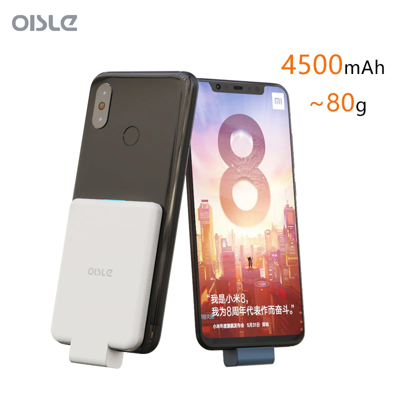 

External Battery Pack Battery Charger Case For Xiaomi Redmi Note 7 Type-C Portable Charger For Redmi K20 Pro Slim Power Bank