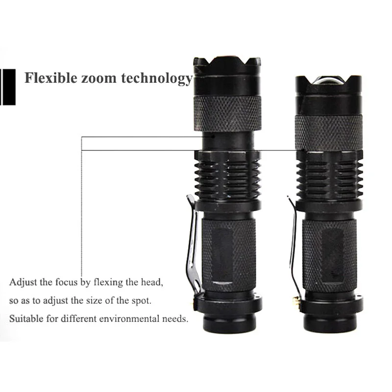 U F SK68 1xcree Q5 200 люмен 3 режимный мини масштабируемый светодиодный фонарик