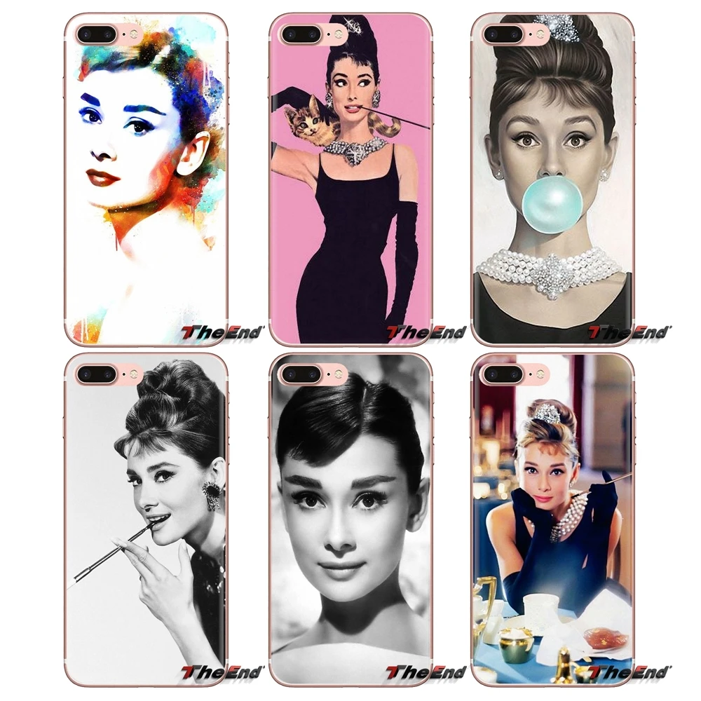 

Soft Transparent Shell Covers For Huawei Mate Honor 4C 5C 5X 6X 7 7A 7C 8 9 10 8C 8X 20 Lite Pro legend Lady star Audrey Hepburn