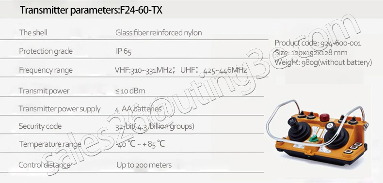 Телеуправляемый F24-60 передатчик, джойстик, радиопромышленный беспроводной джойстик, пульт дистанционного управления для передатчика crane1