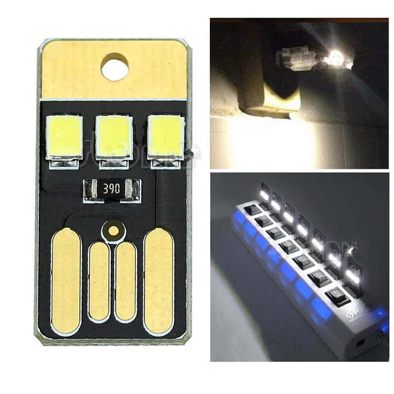 

Pocket Card Lamp Bulb Led Keychain Mini LED Night Light Portable USB Power