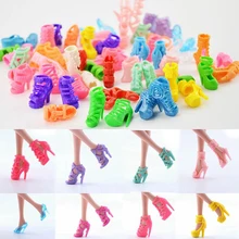 Nk 10 Pairs Doll Schoenen Mode Schattige Kleurrijke Geassorteerde Schoenen Voor Barbie Doll Met Verschillende Stijlen Hoge Kwaliteit Baby Speelgoed