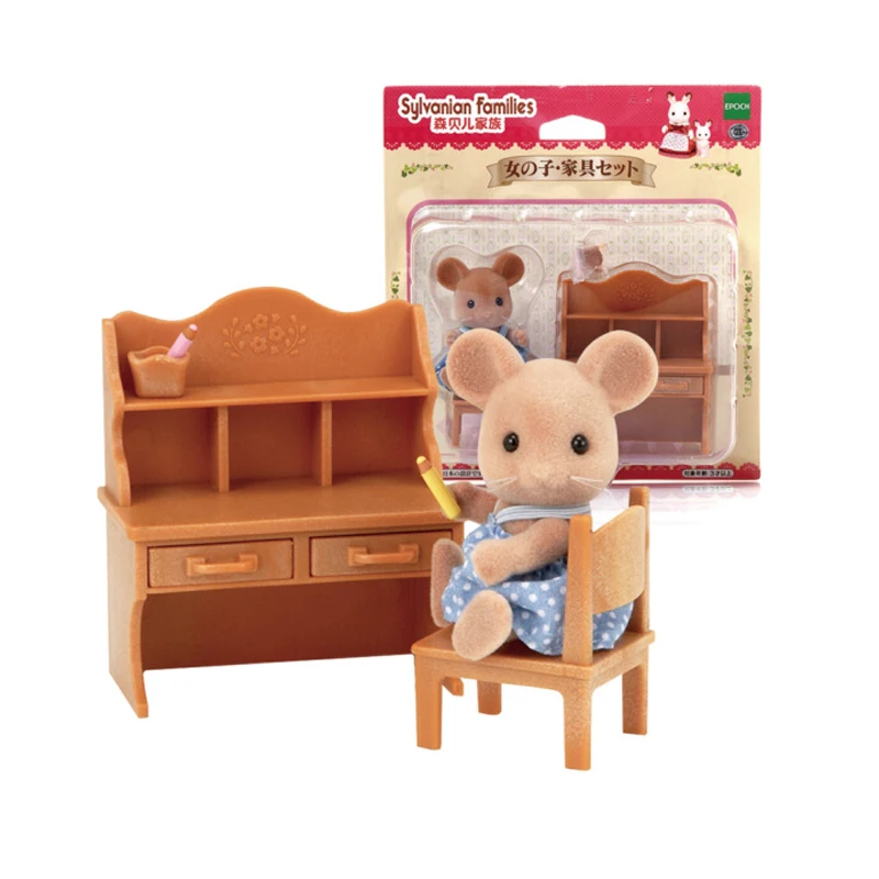 Sylvanian Families кукольный домик мебель фигурка игрушки куклы крыса сестры w/настольный набор подарок для девочки