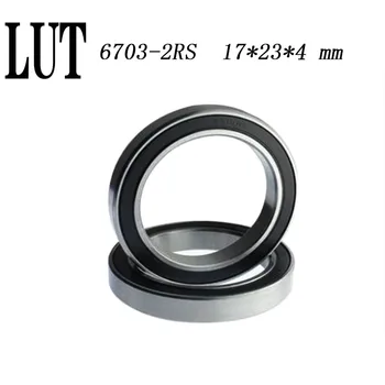 

10pcs/Lot ABEC5 6703-2RS 6703rs 6703 RS 17x23x4mm The Rubber Sealing Cover Thin Wall Deep Groove Ball Bearing Miniature Bearing