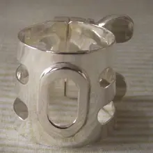 Отличная металлическая Лигатура для мундштук для саксофона гобоя Посеребренная Лигатура