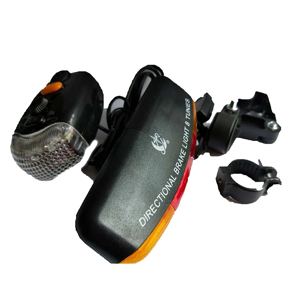 Светодиодный велосипедный фонарь с поворотным сигналом, направленный тормозной светильник, 8 звуковых рупоров, фиксированное Крепление, велосипедный светильник, безопасность в темноте#20