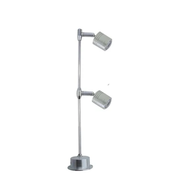 

85-265Vac input 2W led cabinet spot lamp ,120degree 2 head rotatable jewelry ,pearls key lighting , Pole spotlights