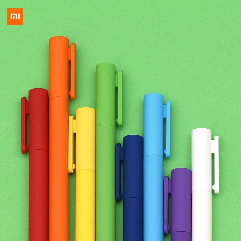

New Xiaomi Mijia Youpin Kaco K1 gel pen with black 0.5 neutral pen 8 pcs / box Colorful colors black refill smooth writing