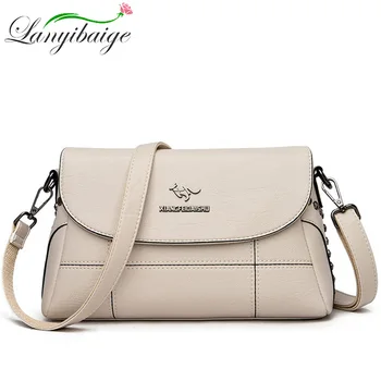 Luxury White Women Messenger Bags Female Leather Handbags Small Crossbody Bag For Women Shoulder Bags Famous Brand Designers New 1