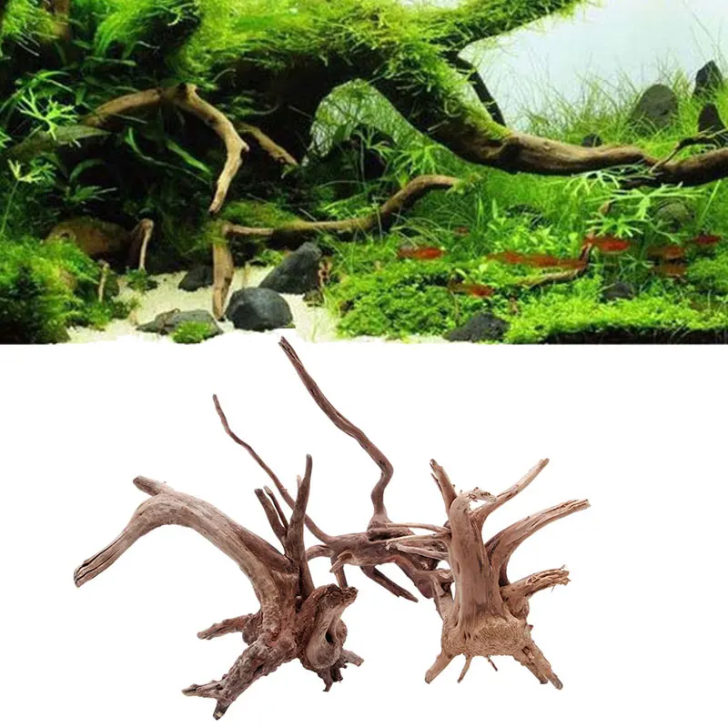 

Decorative Wood Driftwood Fish Tank Natural Tree Trunk Driftwood Aquarium Fish Tank Plant Stump Ornament Landscape Decor