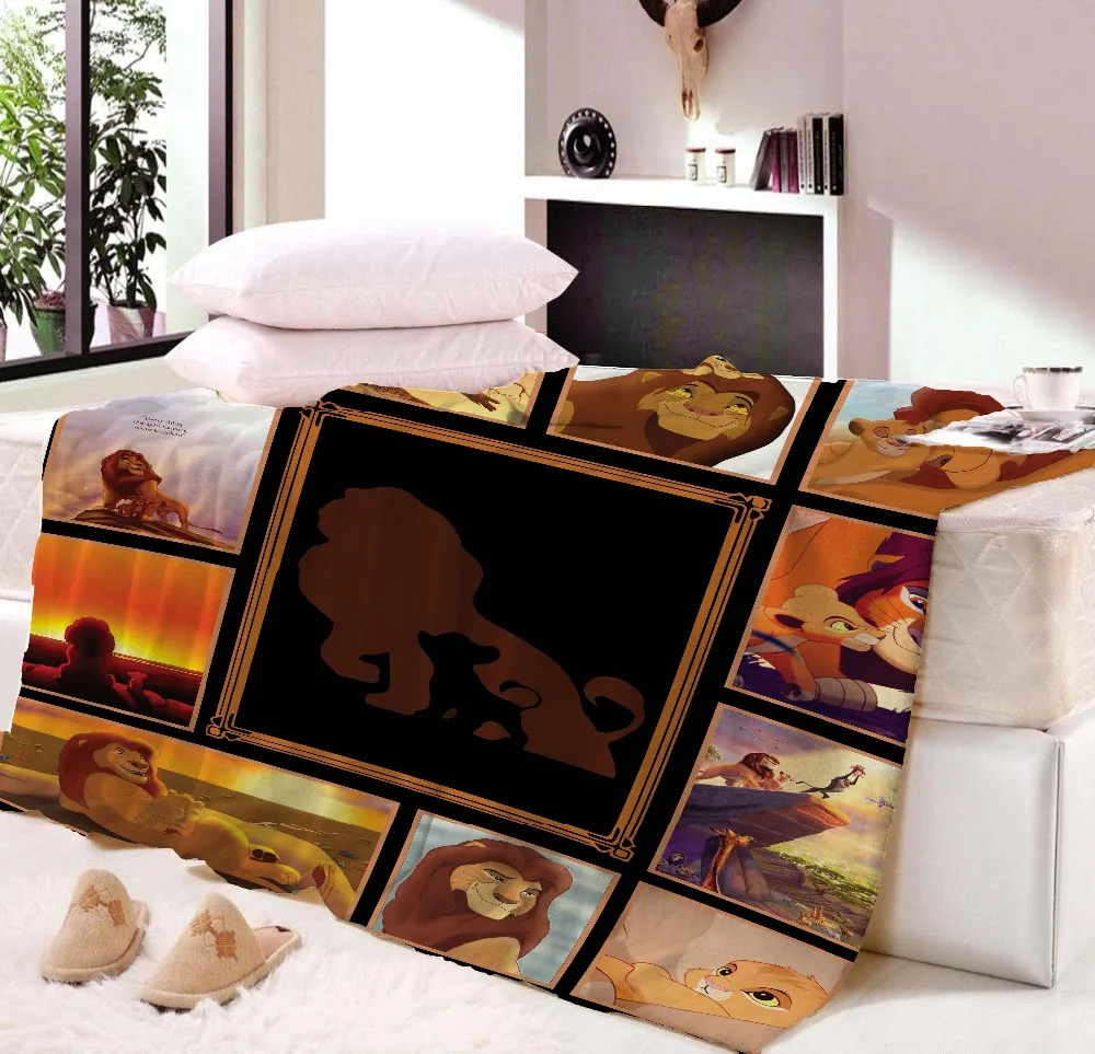 

Animal Cute Lion Cartoon Blanket for Bed BeachTowel For Adults Couple Blanket Throws bedsheet Travel Custom Dropshipping