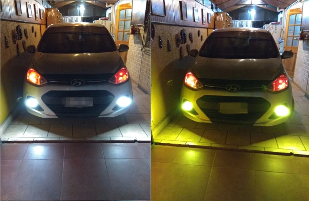 Dual Color Change Headlight H7 H4 LED Fog Light Bulb 6000k White 3000K Yellow H1 H3 H8 H11 9005 9006 880 12V 20W LED Headlights (1)