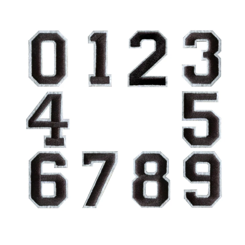 

Retail/wholesale Arabic numerals Mixed numbers Embroidered Sew on badge Iron On embroidery Patches For Jacket Clothing Bag Pant