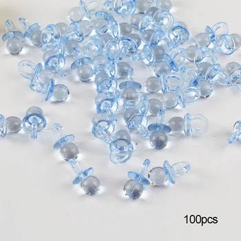 

100/168PCS Clear Mini Pacifiers Baby Shower Favors DIY Boy Girl Baby Shower Decoration Kids Funny Toys