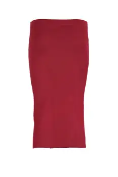 

Trendyol WOMEN-Burgundy Pen Knitwear Skirt TWOAW20DU0006