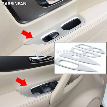 

Free Shipping Car Styling ABS Chrome Door Armrest Frame Cover Sticker Trim Sticker For Nissan X-Trail 2014 X Trail