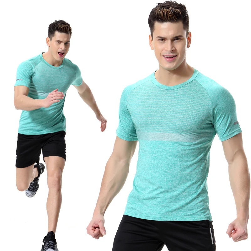 GymTraining Shirts Dry Fit Men T-Shirt Compression Style Short Sleeve Fitness Maillot Running Homme Sport Kostium Tights Men