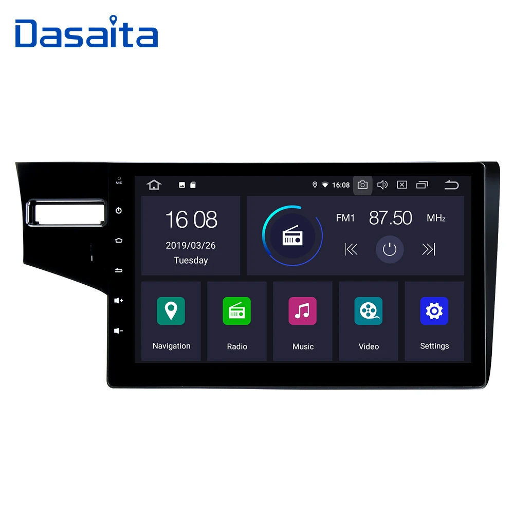 Clearance Android 9.0 Car 1 din car audio for Honda Fit 2013+ GPS Car Radio multimedia MP3 Bluetooth 10.2" IPS Multi Touch Screen 1