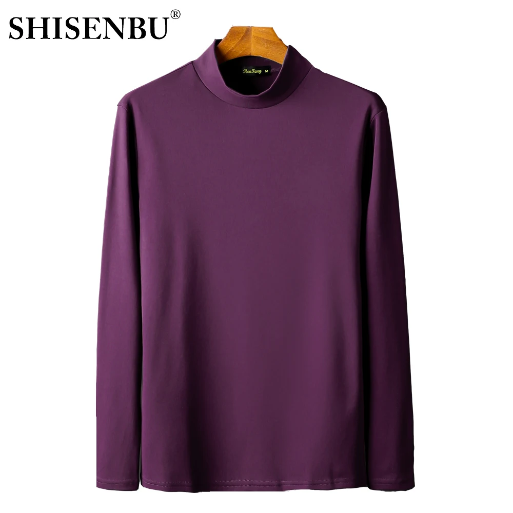 Male Underwear Shirt High Neck Winter Bodysuit Mens Warm Clothes Thermal Undershirts Thick Basic Tops Cotton Undershirt Tshirt (4)