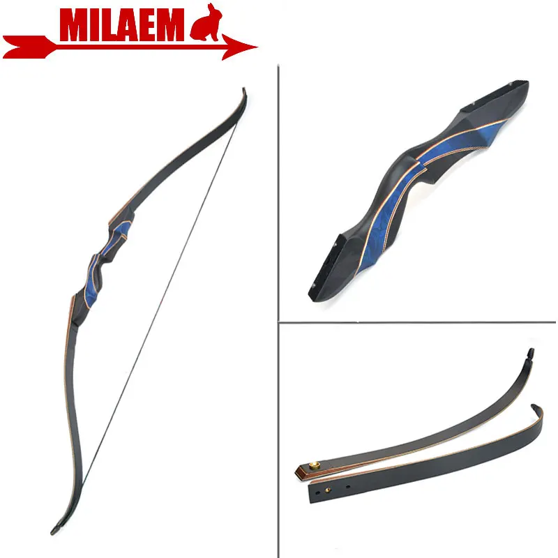 

1Set 56inch 20-55lbs Archery Recurve Bow Takedown American Hunting Bow Glassfiber Laminate Limbs RH Shooting Hunting Accessories