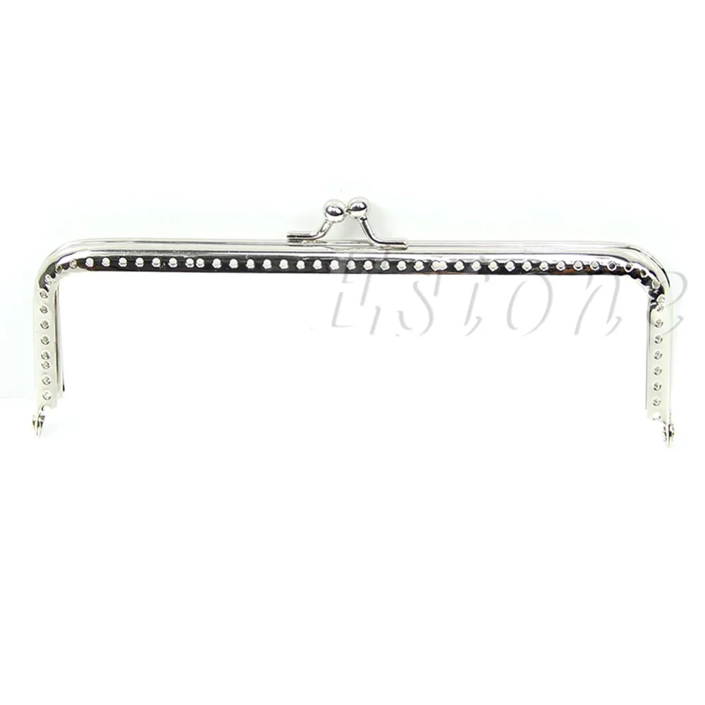 

15CM Cute Silver Portable Handle Sewing Purse Handbag Coins Bags Metal Kiss Clasp Frame Small Metal Handle High Quality Fashion