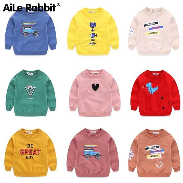 AiLe Rabbit  New Baby Girls Clothing Banner Star Girls  Long Sleeve T Shirt Children’s Clothing  Casual Tops Tee Shirt k1