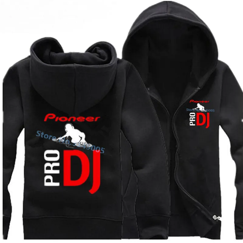 

2018 winter fashion Pro Pioneer DJ Men women casual Nightclub zipper hoodies sweatshirt fleece music zipper jacket Clothing