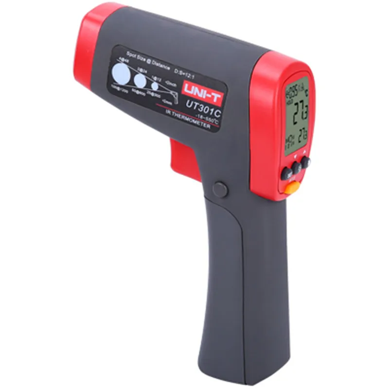 

UNI-T Pyrometer Infrared UT301A UT301C Laser Infrared ir Thermometer Gun -18~550 Celsius Handheld Non-Contact IR Thermometer