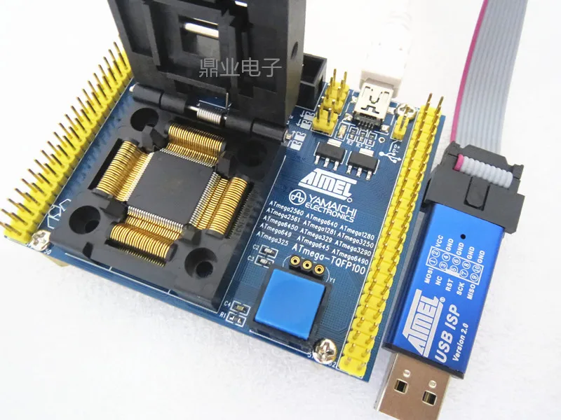 Тестовое сиденье + ISP ATMEL для ATmega2560 ATmega2561 ATmega3290 640 1280 1281 3250 TQFP100 QFP100|Интегральные