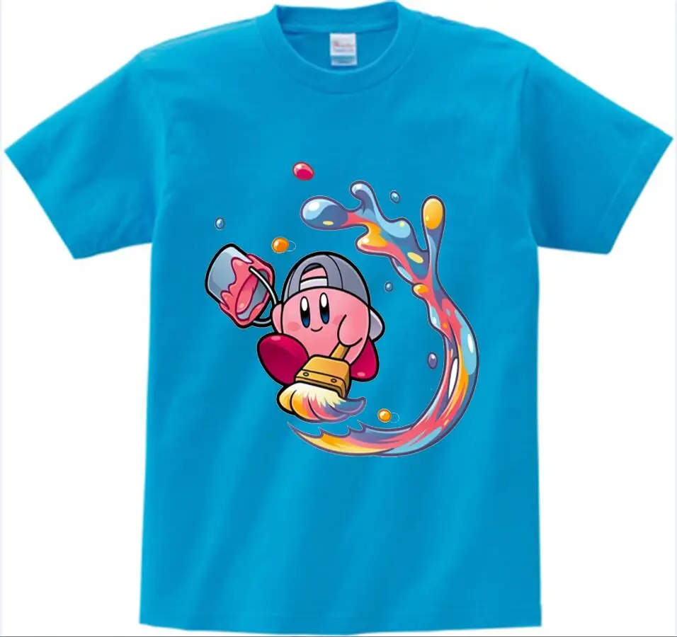 blue childreT-shirt Футболка для мальчиков и девочек, футболка из чистого хлопка с коротким рукавом и вырезом лодочкой, детская одежда года, футболка высокого качества для малышей NN - Цвет: blue childreT-shirt