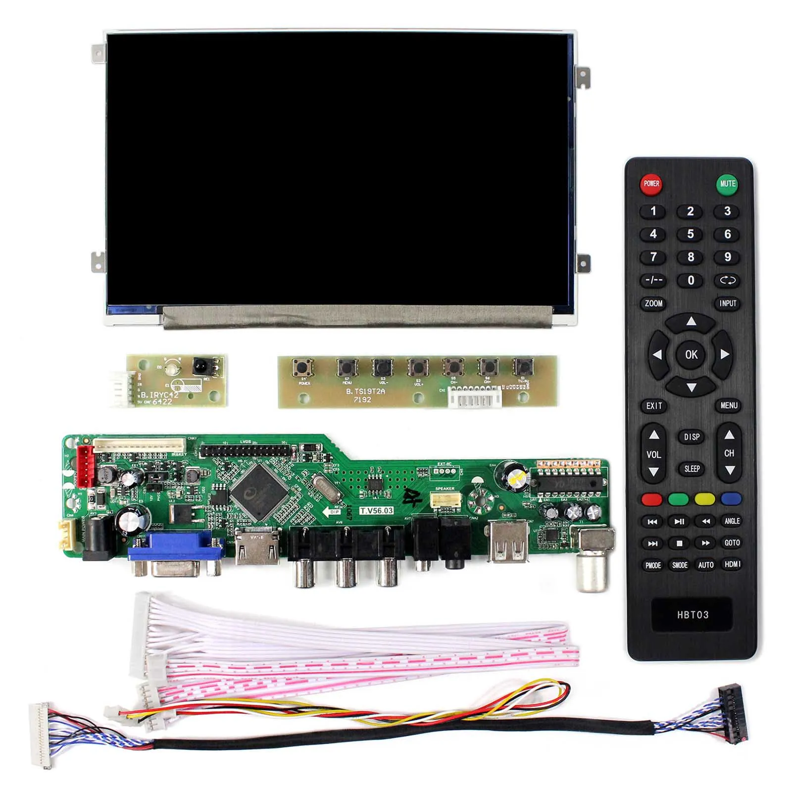HD MI VGA AV USB RF ЖК дисплей плата контроллера с 7 дюймов 1024x600 HV070WS1 105 Экран|board board|screen