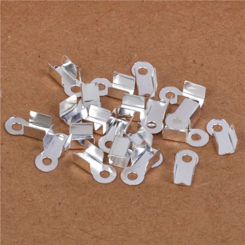 Buy 200pcs Gold Silver Color Leather Cord End Caps End
