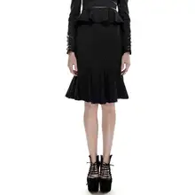 Юбки "рыбий хвост" женские военные тонкие Форменная Юбка kilt костюм черный полосатый шнурок панк faldas mujer moda