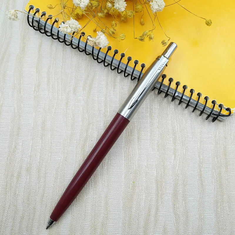 1 шт Новое поступление Коммерческая металлическая Подарочная шариковая ручка стержень Solventborne автоматическая шариковая ручка унисекс ручка 1,0 мм - Цвет: Красный