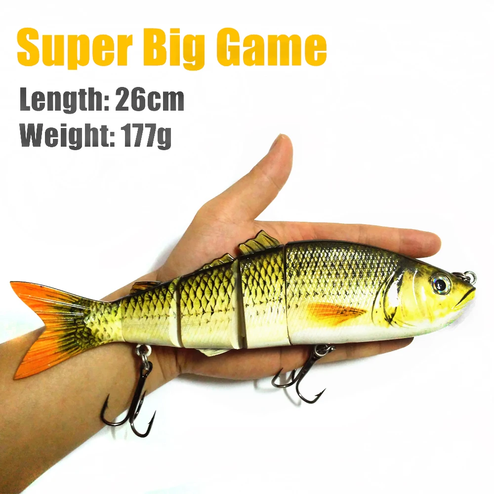 26cm/177g kosadaka Fishing jointed Lures 5 Segment strike sea pro