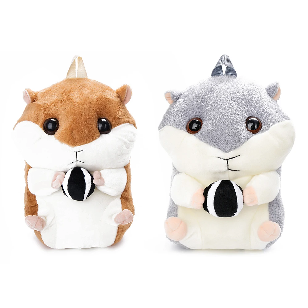 

Kids Plush Toys Cute Hamster Lovely School Backpack Plush Backpacks Cartoon Stuffed Animals Doll Soft Toy