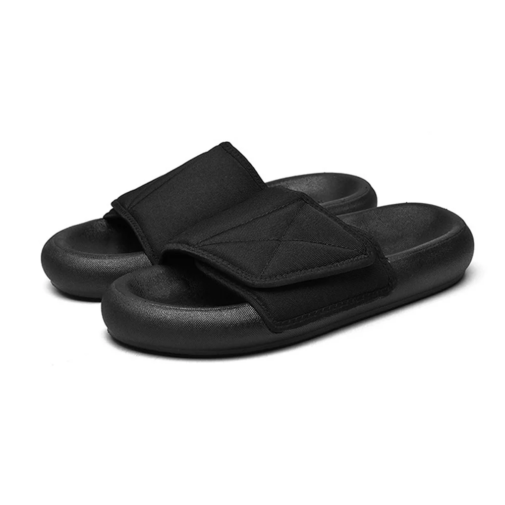 Для мужчин домашние туфли, сандалии нескользящая обувь; летние пляжные кроссовки FH99 - Цвет: Черный