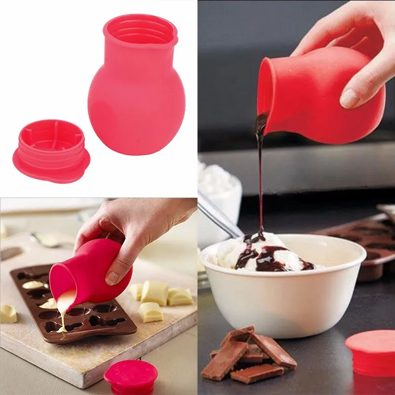 

Practical Silicone Chocolate Melting Pot Mould Butter Sauce Milk Baking Pouring