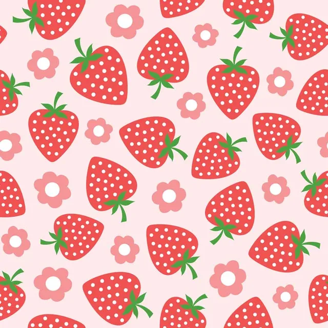 Cartoon Strawberry Wallpaper