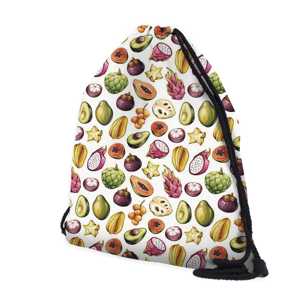 Deanfun 3D мешок с кулиской с принтом фруктовый узор милый для девочек путешествия 60136