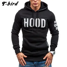 T-bird 2017 Hoodies Brand Men Chest Letter Printing Sweatshirt Male Hoody Hip Hop Autumn Winter Hoodie Mens Pullover Cotton XXXL