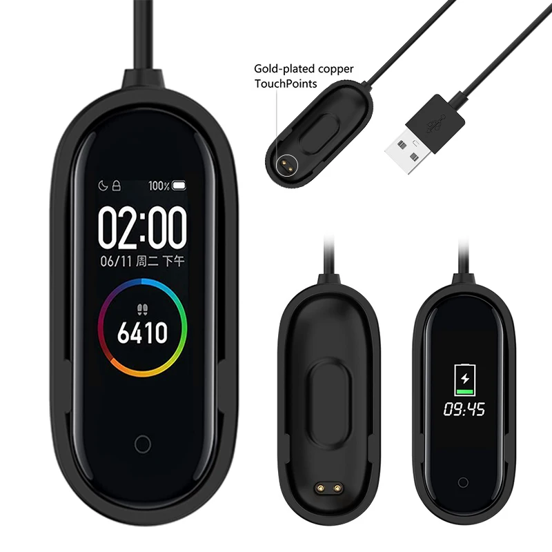 2 в 1 для Xiaomi mi band 4 защитная пленка экрана Mi Band зарядное устройство магнитный USB