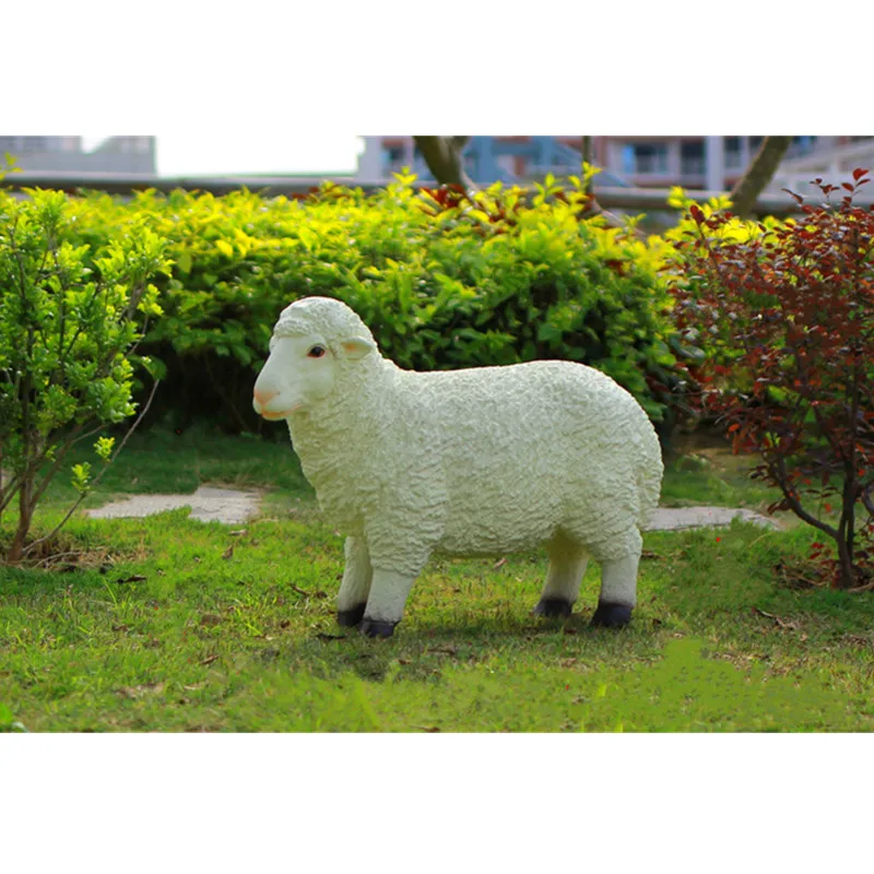 

Courtyard Outdoor Garden Decoration Ornaments Simulation Animal Garden Sculpture Resin Little Sheep Ornaments M1717