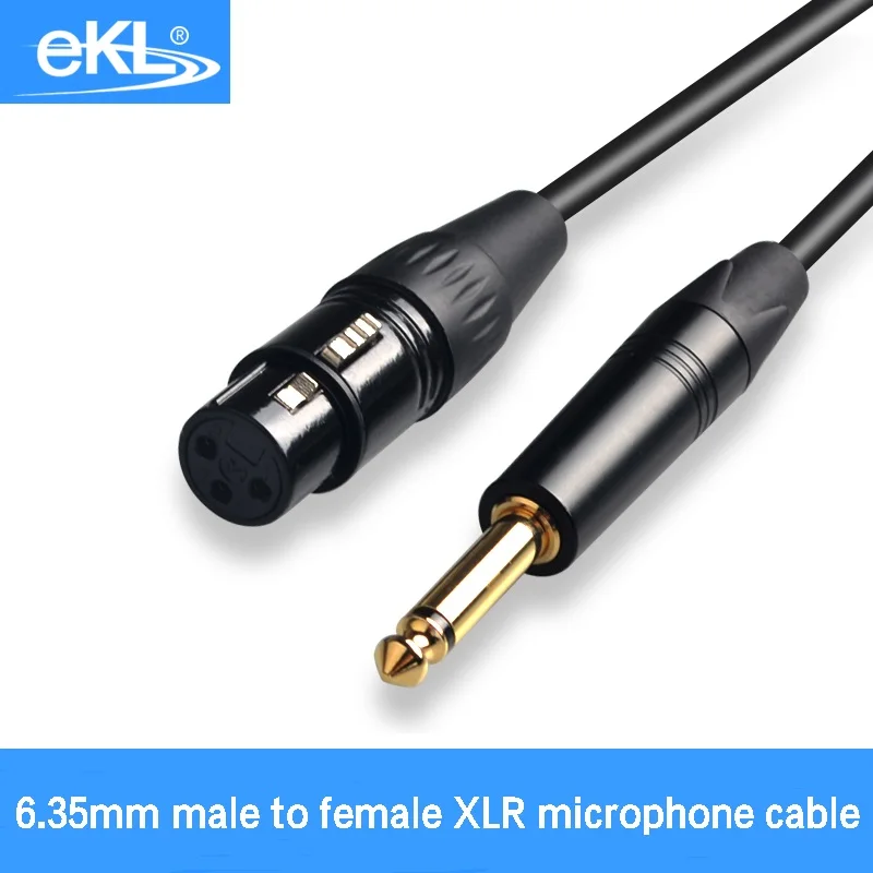 EKL 6.35mm/6.5mm Jack to XLR Cable Male to Female audio Cable for